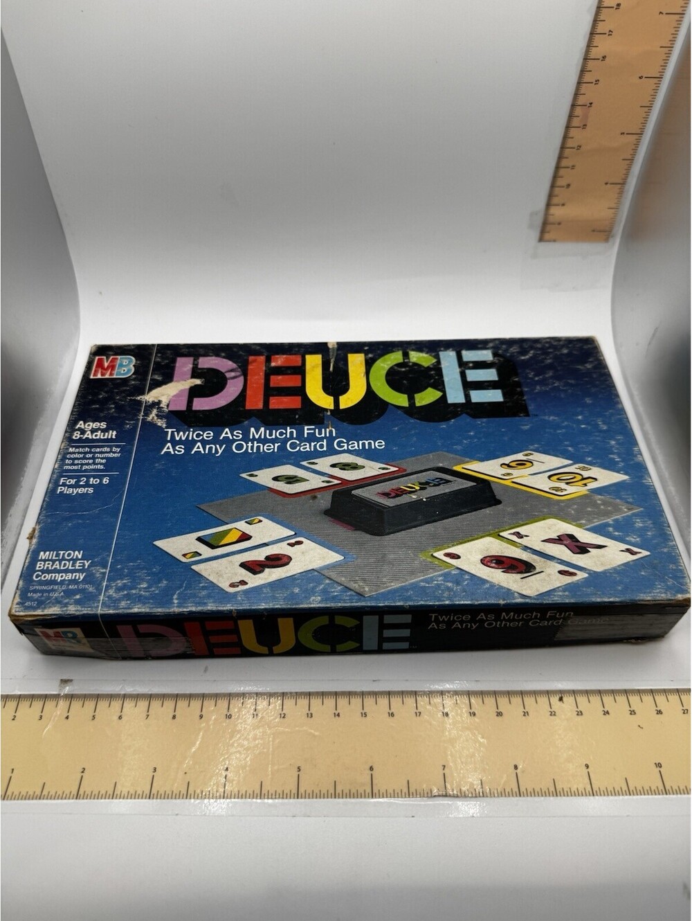 1985 Milton Bradley Deuce Card Board Game Incomplete See Pictures